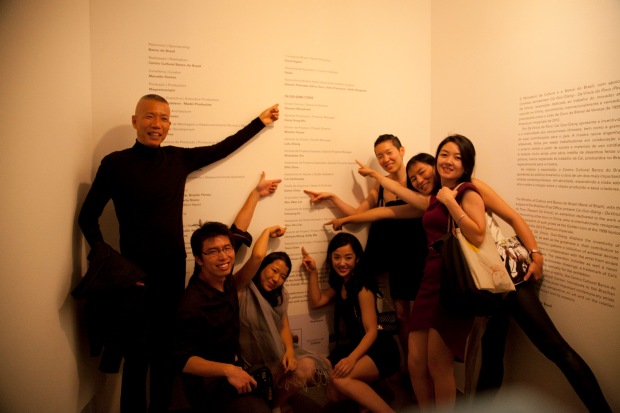 Cai Studio staff on the credits wall label!  Photo by Wen-You Cai, courtesy Cai Studio.